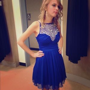 B Darlin royal blue dress